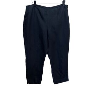 Peter Nygard Black Linen Capris Size 12